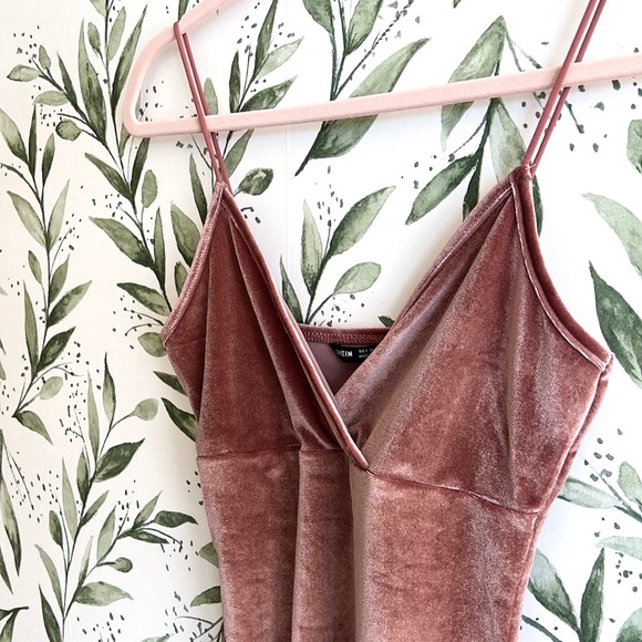 SHEIN Velvet Bodycon Pink Dress | Size S - Picture 2 of 4